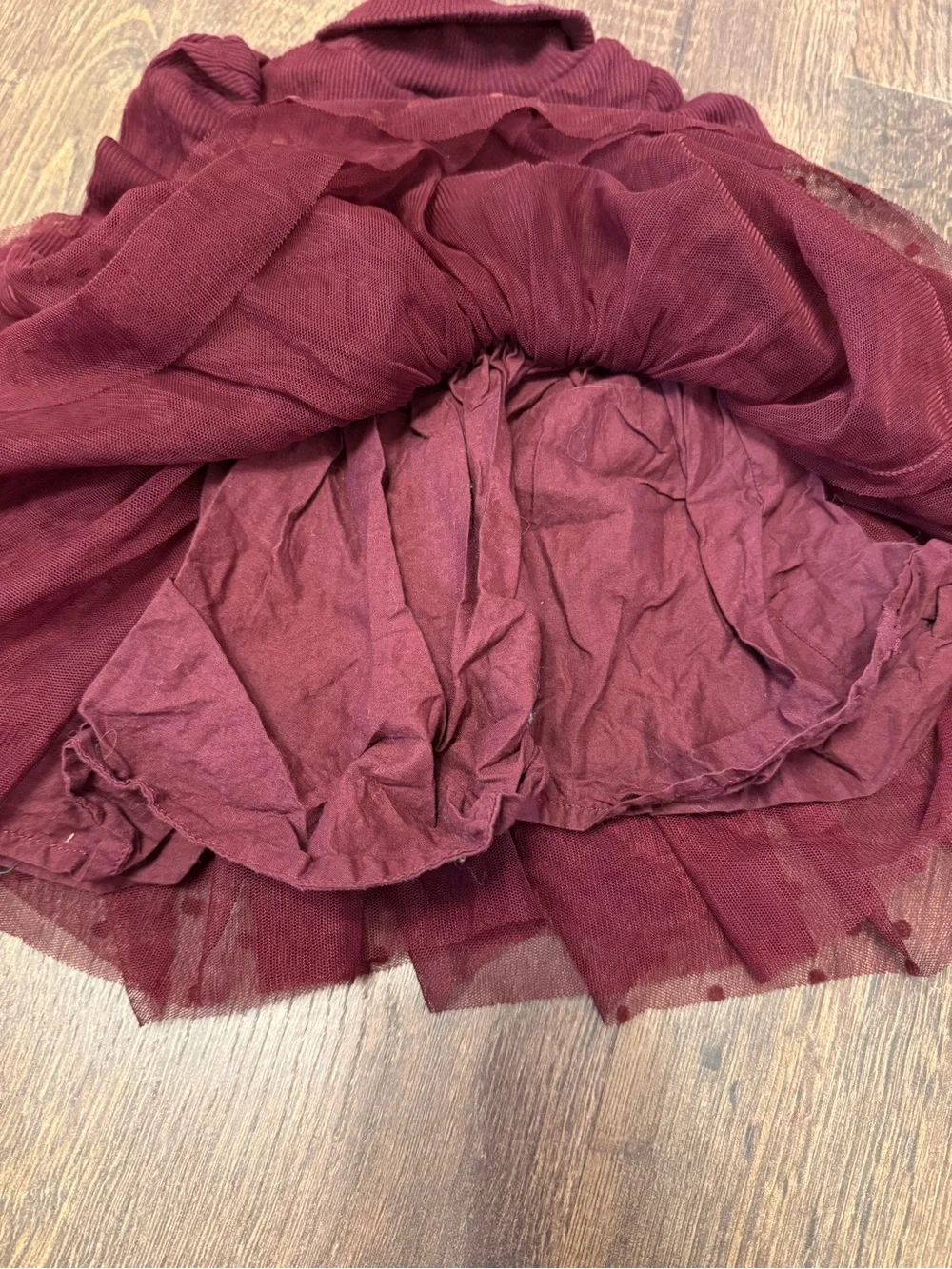 Gap Burgundy Tulle Dress